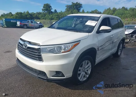 2015 Toyota Highlander Le V6 from USA, damaged, VIN 5TDZKRFH3FS107715